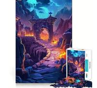 Rompecabezas Puerta de Ruinas Antiguas 1000 Piezas Juego cognitivo Divertido Componentes Resistentes y de Corte Limpio Momento de Tranquilidad Ejercicio Mental en casa (38x26cm)