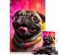 Rompecabezas Pug Fiesta para Adultos, 1000 Piezas, sólido, de lógica, Simple, Divertido, Corte de precisión, (50x75cm)