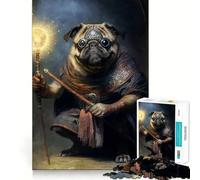 Rompecabezas Pug Monk de 1000 Piezas para Adultos, Juguete para ejercitar la Mente, Tiempo Libre, diseño nítido, Regalo increíble (50x75cm)