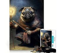 Rompecabezas Pug Monk para Adolescentes, 1000 Piezas, Juguete Intelectual, diversión en Interiores, Corte de Calidad, Regalo Creativo (38x52cm)