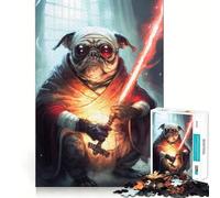 Rompecabezas Pug Monk para Adolescentes, 1000 Piezas, Juguete Intelectual, Escape Tranquilo, Corte de Calidad, Regalo de Temporada (38x52cm)