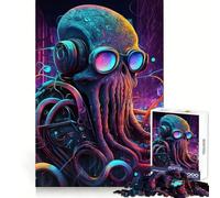 Rompecabezas Pulpo Cyberpunk de 1000 Piezas para Adultos, Juguete para desafiar la Mente, Tiempo Libre, diseño nítido, Regalo increíble (50x75cm)
