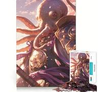 Rompecabezas Pulpo Samurai de 1000 Piezas para Adultos, Juguete para estimular la lógica, Divertido y Elegante, Regalo (38x26cm)