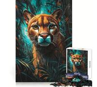 Rompecabezas Puma Escondido para Adolescentes, 1000 Piezas, Juguete Intelectual, Escape Tranquilo, Corte de Calidad, Regalo de Temporada (38x26cm)