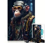 Rompecabezas Punk Chimp de 1000 Piezas para Adolescentes, Juguete para estimular la lógica y aliviar la tensión, Ideal para Pedir (50x75cm)