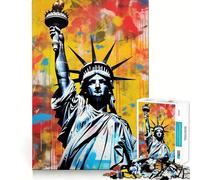 Rompecabezas Punk de la Estatua de la Libertad para Adolescentes, 1000 Piezas, Juego de Lógica, Diversión en Interiores, Bordes Precisos, Pieza de Colección Artística 50x75cm