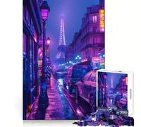 Rompecabezas Purple City para Adultos de 1000 Piezas, Juguete para ejercitar la Mente, antiestrés, decoración de Pared con Bordes definidos (50x75cm)