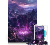 Rompecabezas Purple Crystal Explosion de 1000 Piezas para Adolescentes, Juguete para estimular la lógica y aliviar la tensión, Ideal para Pedir Regalos de Papá Noel (38x26cm)