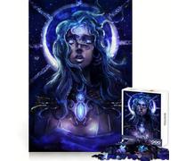 Rompecabezas Purple Crystal Queen para Adultos de 1000 Piezas, Juguete para ejercitar la Mente, antiestrés, decoración de Pared con diseño de Cristal púrpura (38x52cm)