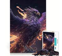 Rompecabezas Purple Fire Phoenix para Adultos, 1000 Piezas, estimula la Memoria, Entretenimiento, precisión, Bordes definidos, Bonito Regalo (38x52cm)