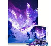 Rompecabezas Purple Glowing Crystal Canyon para Adultos, 1000 Piezas, Juguete para ejercitar la Mente, Divertido y Relajante, Ideal para armar, Regalo navideño (38x26cm)