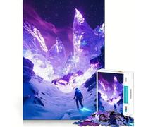 Rompecabezas Purple Glowing Crystal Canyon para Adultos, 1000 Piezas, Juguete para ejercitar la Mente, Divertido y Relajante, Ideal para armar, Regalo navideño (38x26cm)