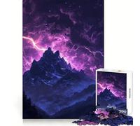 Rompecabezas Purple Lightning Storm de 1000 Piezas para Adolescentes, Juguete para estimular la lógica y aliviar la tensión, con Bordes de Calidad, Ideal para Pedir un Deseo a Santa Claus (50x75cm)