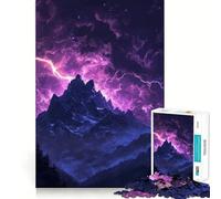 Rompecabezas Purple Lightning Storm de 1000 Piezas para Adolescentes, Juguete para estimular la lógica y aliviar la tensión, con Bordes de Calidad, Ideal para Pedir un Deseo a Santa Claus (50x75cm)