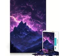 Rompecabezas Purple Lightning Storm para Adultos de 1000 Piezas, Juguete Que desafía la Mente, para una escapada Tranquila, colección Art Collection (38x26cm)