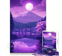 Rompecabezas Purple Mountain Night de 1000 Piezas para Adolescentes Juguete de lógica y suavidad para Relajarse Corte preciso Regalo Ideal (50x75cm)