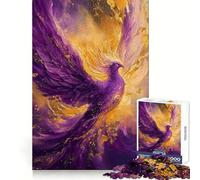 Rompecabezas Purple Phoenix Rising de 1000 Piezas para Adolescentes Juguete Relajante Que estimula la Memoria y fortalece los Bordes Regalo Premium (50x75cm)