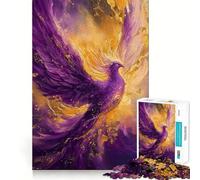Rompecabezas Purple Phoenix Rising de 1000 Piezas para Adolescentes Juguete Relajante Que estimula la Memoria y fortalece los Bordes Regalo Premium (50x75cm)