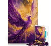 Rompecabezas Purple Phoenix Rising de 1000 Piezas para Adultos Mejora la Memoria Divertido Bordes precisos Regalo de Temporada (38x52cm)