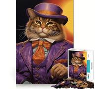 Rompecabezas Purple Pimp Kitty para Adultos, 1000 Piezas, Rompecabezas Mental, Juego Lento, Disfruta del Montaje de imágenes, (38x26cm)