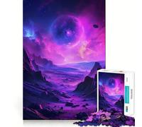 Rompecabezas Purple Planet Cosmos de 1000 Piezas para Adolescentes Juguete para estimular la lógica y aliviar la tensión Borde de Calidad Artículo de Santa Claus (38x52cm)