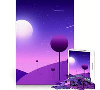 Rompecabezas Purple Planet de 1000 Piezas para Adultos, Juguete para ejercitar la Mente, diversión en Grupo, Corte de Calidad, (38x52cm)