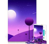Rompecabezas Purple Planet de 1000 Piezas para Adultos, Juguete para ejercitar la Mente, diversión en Grupo, Corte de Calidad, (38x52cm)