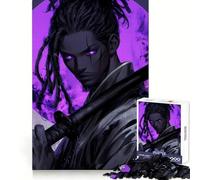 Rompecabezas Purple Samurai de 1000 Piezas para Adultos Juego Inteligente de Rompecabezas Divertido Montaje de imágenes Regalo de Temporada (38x52cm)