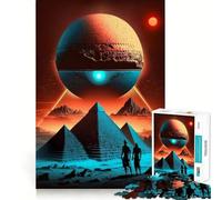 Rompecabezas Pyramide Alien Citizen de 1000 Piezas Juguete para desarrollar la Mente Juego Relajante Piezas de colección de Arte con Corte de precisión (38x26cm)