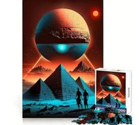 Rompecabezas Pyramide Alien Citizen de 1000 Piezas Juguete para desarrollar la Mente Juego Relajante Piezas de colección de Arte con Corte de precisión (38x26cm)