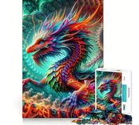 Rompecabezas Quantum Dracoscale Enigma para Adultos, 1000 Piezas, Juguete para ejercitar la Mente, Divertido y Relajante, Ideal para armar, Regalo navideño (38x52cm)