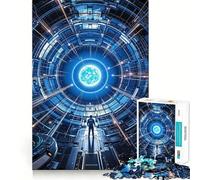 Rompecabezas Quantum Futuristic Portal de 1000 Piezas para Adultos Mejora la Memoria Divertido Bordes precisos Regalo de Temporada (50x75cm)