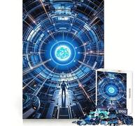 Rompecabezas Quantum Futuristic Portal de 1000 Piezas para Adultos Mejora la Memoria Divertido Bordes precisos Regalo de Temporada (50x75cm)