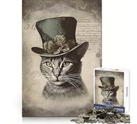 Rompecabezas Queen of Catland Vintage de 1000 Piezas para Adultos, Juguete para ejercitar la Mente, Juego de Interior, Pieza de Arte de Corte preciso (38x26cm)