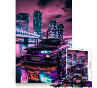 Rompecabezas R Neon Night Tokyo Drift de 1000 Piezas para Adolescentes Juguete para ejercitar la Mente Diseño Relajante Regalo Ideal para armar (38x52cm)