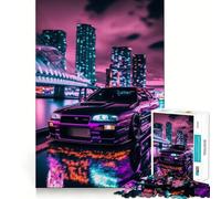 Rompecabezas R Neon Night Tokyo Drift de 1000 Piezas para Adolescentes Juguete para ejercitar la Mente Diseño Relajante Regalo Ideal para armar (38x52cm)