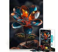 Rompecabezas Radiant Bloom en Vidrio para Adultos, 1000 Piezas, Grupo de Habilidad Mental, Joy Quality Edge Art Collection Piece (50x75cm)