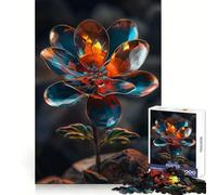 Rompecabezas Radiant Bloom en Vidrio para Adultos, 1000 Piezas, Grupo de Habilidad Mental, Joy Quality Edge Art Collection Piece (50x75cm)