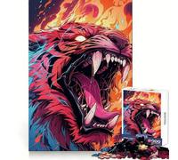 Rompecabezas Raging Tiger de 1000 Piezas para Adolescentes Mejora de la Memoria, Estilo Casual y Relajante, con Cortes precisos y diseño artístico (38x26cm)