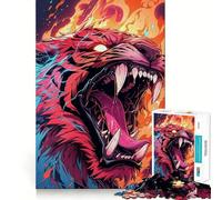 Rompecabezas Raging Tiger de 1000 Piezas para Adolescentes Mejora de la Memoria, Estilo Casual y Relajante, con Cortes precisos y diseño artístico (38x26cm)