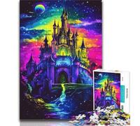 Rompecabezas Rainbow Castle para Adultos, 1000 Piezas, un Juego desafiante y Familiar, Toda la Familia, 50x75cm