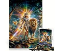 Rompecabezas Rainbow Light Warrior de 1000 Piezas para Adolescentes, Juego de lógica, Tiempo de Calentamiento, Pieza de colección de Arte de Corte preciso (38x26cm)