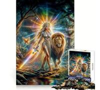 Rompecabezas Rainbow Light Warrior de 1000 Piezas para Adultos y Adolescentes Juguete de lógica sólida, Divertido y silencioso Corte de precisión Selección de Deseos de Santa Claus (38x52cm)