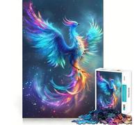 Rompecabezas Rainbow Phoenix de 1000 Piezas para Adolescentes, Juego de lógica, Entretenimiento Ligero, Piezas de colección de Arte con Corte preciso (50x75cm)