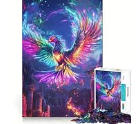 Rompecabezas Rainbow Phoenix Rising de 1000 Piezas para Adolescentes Refuerza la Memoria y el vínculo Familiar Bordes precisos Regalo Original (38x26cm)