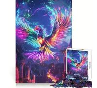 Rompecabezas Rainbow Phoenix Rising de 1000 Piezas para Adultos Juguete Intelectual para calmar y Relajarse Corte preciso Artículo de Santa Claus (38x52cm)
