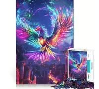 Rompecabezas Rainbow Phoenix Rising de 1000 Piezas para Adultos Juguete Intelectual para calmar y Relajarse Corte preciso Artículo de Santa Claus (38x52cm)
