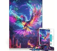 Rompecabezas Rainbow Phoenix Rising para Adultos, 1000 Piezas, Rompecabezas para ejercitar la Mente, Ideal para el hogar, armar o como Regalo de cumpleaños (50x75cm)