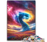 Rompecabezas Rainbow Tornado de 1000 Piezas para Adolescentes Un Juego desafiante Ideal para Regalar a Toda la Familia (50x75cm)