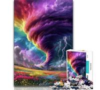 Rompecabezas Rainbow Tornado de 1000 Piezas para Adultos Toda la Familia Apto para niños de 14 años 26x38cm